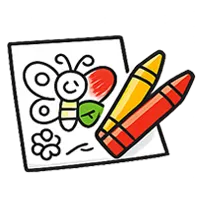 Icona illustrazioni da colorare per Storielle d'un fiato, libro per bambini con disegni da colorare e attività creative
